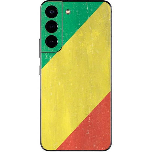 Republic of the Congo Flag Distressed Galaxy S22 Skin